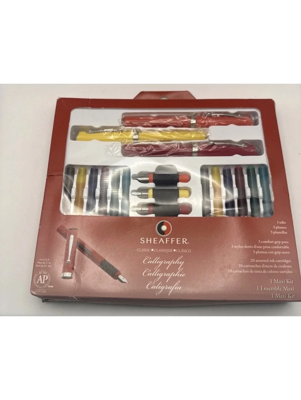 Sheaffer Classic Calligraphy Maxi Kit with 3 Pens, 20 Ink Cartridges, and 3 Nibs